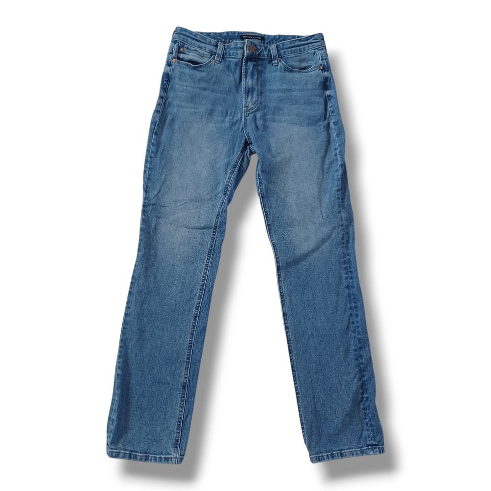 Boston Proper Womens Straight Leg Jeans Midrise Stretch Medium Wash Size 8